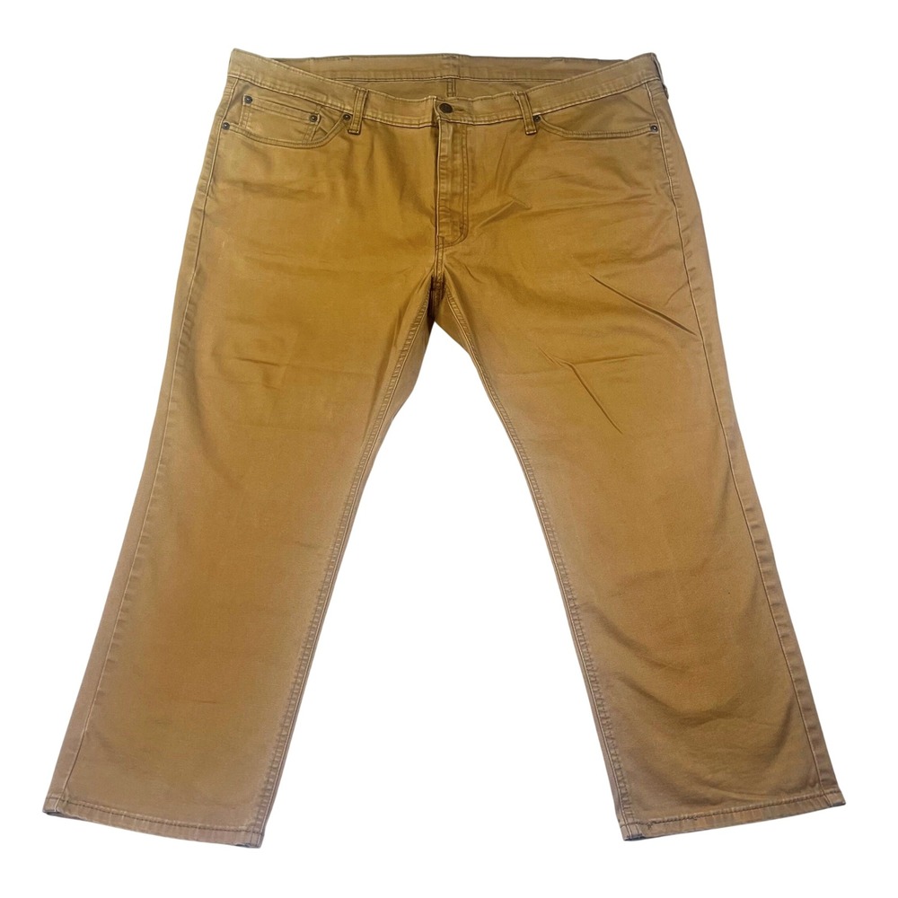Levi's 541 Athletic Taper Pants Mens 46x30 Brown Twill Stretch Casual Workwear